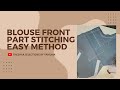 Blouse front part stitching with lining #sewingtutorial #sewing #sewingfashion #sewingprojects