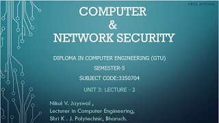 CNS: Unit 3: Lecture 2: Substitution and Transposition Techniques, Caesar Cipher, Shift Cipher.