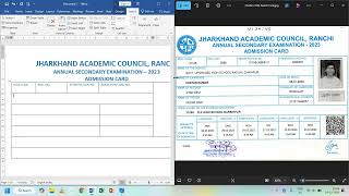 Create Admit Card in Word | How to create Admit Card in Word using Mail Merge