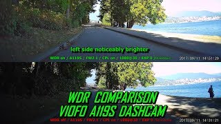 Amazing WDR Dashcam Comparison A119 A119S