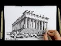 Pen & Ink Urban Sketching Series | Drawing The Parthenon Greek Temple