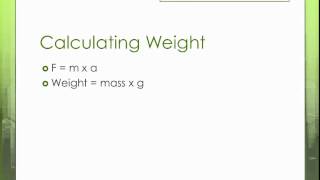 14.7 Mass vs Weight