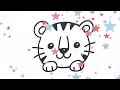 tiger drawing easy step by step for kids easy animal drawings