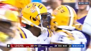 LSU DB Joe Foucha One Handed INT vs Ole Miss | 2022 College Football