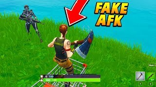 i went afk in a shopping cart as a fake default to be pushed - fortnite creepypasta afk