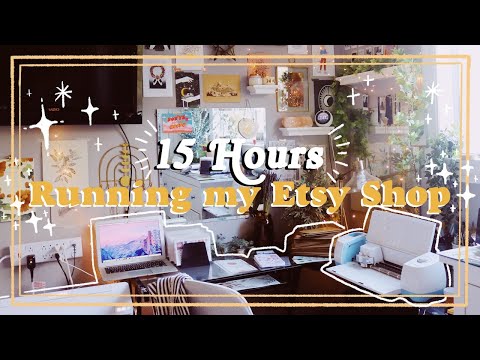 Running My Etsy Shop 15 Hours Of Sticker Making And Packaging Orders