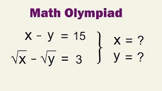 Math Olympiad | A Nice Radical Problem | Find the values of 'x' & 'y' ?