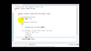 Java Tutorial - Count Controlled Do While Loop