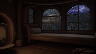 Rain Sounds for Sleeping - Sleep Well with a Relaxing Rainstorm and Cozy Bedroom That Cures Insomnia