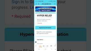 Hyperverse Recovery Plan how fill  HYPER Google form  #h #hypernation #hyper #hyperverse #viral #new