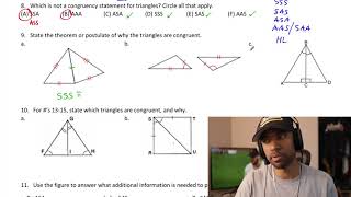 (Practice Exam) Congruent Triangles & Figures