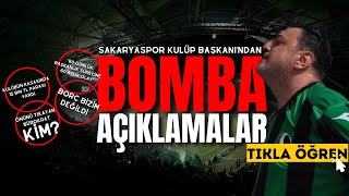 Sakaryaspor Kulüp Başkanı Gökhan İn’den Bomba Açıklamalar