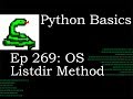 Python Basics Os Listdir Method