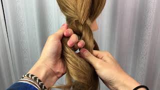 ヘアアレンジの基礎 丸型の４つ編み