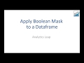 How to apply Boolean mask in dataframes | Python for beginners | Python Tutorials | Analytics Leap