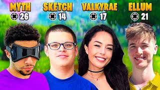 I Got Streamers To Kill Race In Fortnite (ft. Sketch, Valkyrae \u0026 Ellum)