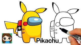 How to Draw AMONG US Pikachu Game Skin | Pokemon