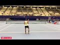 土居美咲のバックハンドリターン（スロー） misaki doi backhand return slow motion