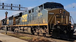 Rival Power On The BNSF Racetrack! CSX 5274 Leads Fast Eastbound Local Through Brookfield