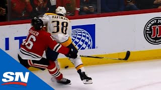 Marcus Kruger Left Bloody After Taking Ryan Hartman Elbow Directly To Face