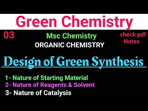 Design Of Green Synthesis #mscchemistrynotes #organic #greenchemistry ...