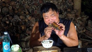 고등어 숯불구이에 소주 한잔 하입시더~! 고갈비 먹방~  grilled mackerel mukbang eating show