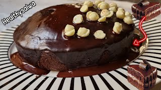 حياتي اتغيرت🍫وصفتي السرية لأرخص واسهل كيكة شوكولاتة بدون(بيض/دقيق /حليب/شوكولاته)☕️خالية جلوتين