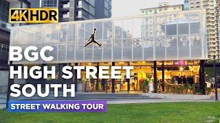 BGC HIGH STREET SOUTH Walking Tour | Scenic Street Walking to JORDAN MANILA @ BGC Philippines【4K】