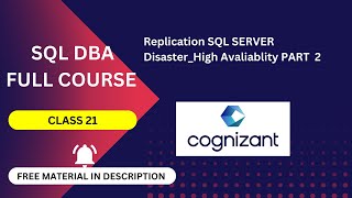 Replication configuration SQL SERVER Disaster_High Availability PART 2