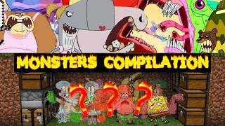 All SpongeBob Monsters Mega Compilation - Minecraft Speedrun