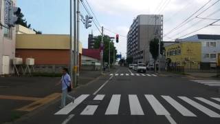 札幌市豊平区月寒西1条8丁目～水源地通～白石藻岩通交差点　ドライブ　hokkaido　sapporo