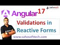 Validations in Reactive Forms in Angular 17 | Angular Forms | Angular 17 Tutorials in Hindi