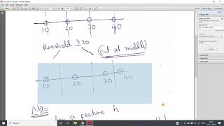Threshold Split Selection Algorithm for Continuous Features in Decision Tree