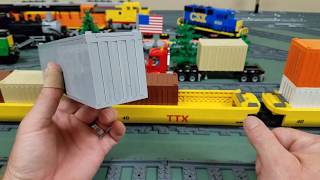 Custom Lego Train Layout Part 3 -Train Cars and Rolling Stock