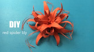 Origami Flowers | How to Make Paper Flowers Red Spider Lily (Equinox Flower) | DIY Paper Craft