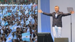 Macri celebra un acto multitudinario a ocho días de las elecciones | AFP