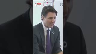 Italian PM Giorgia Meloni looks unimpressed as she’s lectured to by Justin Trudeau