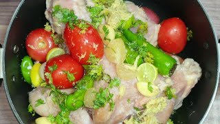 Chicken Rosh Recipe | Peshawari Chicken Namkeen Ghost | Rosh Restaurant Style |  Kitchen Cuisine