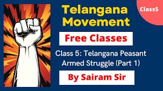 Telangana Movement Free Class5 Telangana Peasant Armed Struggle Part1 TSPSC