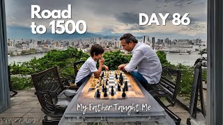 playing chess, road to 1500 Day 86 (1336 Rated)