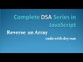 reverse an array  in javascript #3 | how to reverse an array in javascript | dsa | array in js