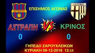 ΑΣΤΡΑΠΗ - ΚΡΙΝΟΣ 0 - 0 HIGHLIGHTS