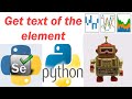 21 Selenium-- Get text of the element