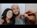 KOBE BRYANT AND GIANNA BRYANT SPEED DRAWING ART TRIBUTE