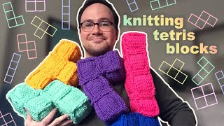 Knitting Tetris Block Pillows