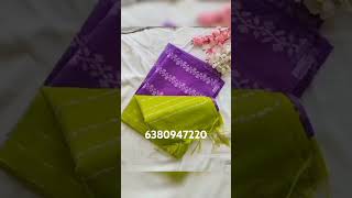 Semi Tussar Silk Saree (Weaving design)With Contrast Blouse Price - 1000