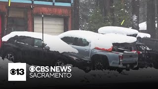 Spring storm brings snow to Sierra Nevada after weeks of warm, dry weather