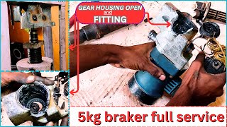 Gear housing change \u0026 full servicing  || 0810 braker machine repair || how to repair braker machine