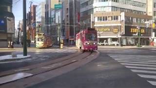 札幌市電250形254号4丁目交差点通過