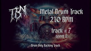 Thrash Metal Drum Track 7 -@- 210 bpm